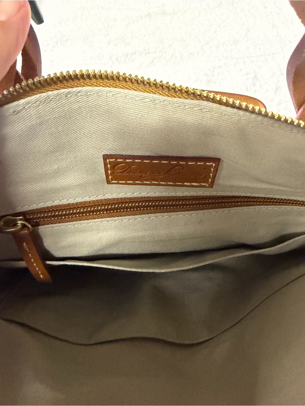 Dooney & Bourke Navy & White Signature Celeste Satchel w/ Penn State Nitany logo - Picture 4 of 6